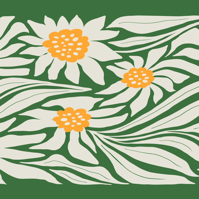White Camellia & Fern Green Coffee Mug Gallery Image 2
