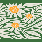White Camellia & Fern Green Coffee Mug Gallery Image 2