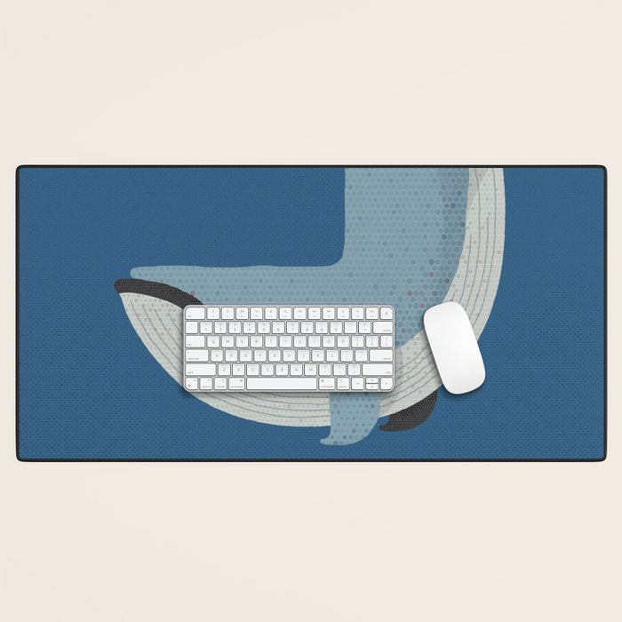 Whimsy Blue Whale Desk Mat Gallery Image 1