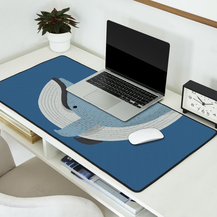 Whimsy Blue Whale Desk Mat Gallery Image 2