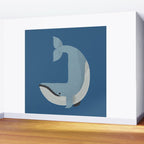 Whimsy Blue Whale Wall Mural Gallery Image 2