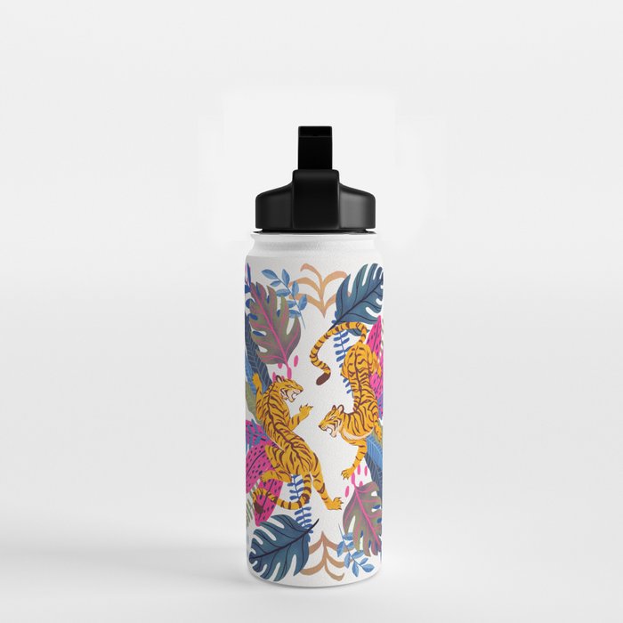 Jungle Tigers - Exotic Blue Water Bottle Gallery Image 2