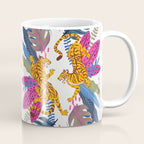 Jungle Tigers - Exotic Blue Coffee Mug Gallery Image 1