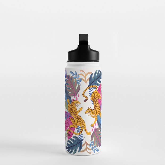 Jungle Tigers - Exotic Blue Water Bottle Gallery Image 3