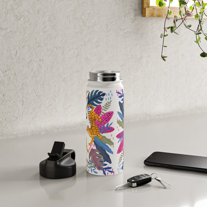 Jungle Tigers - Exotic Blue Water Bottle Gallery Image 4