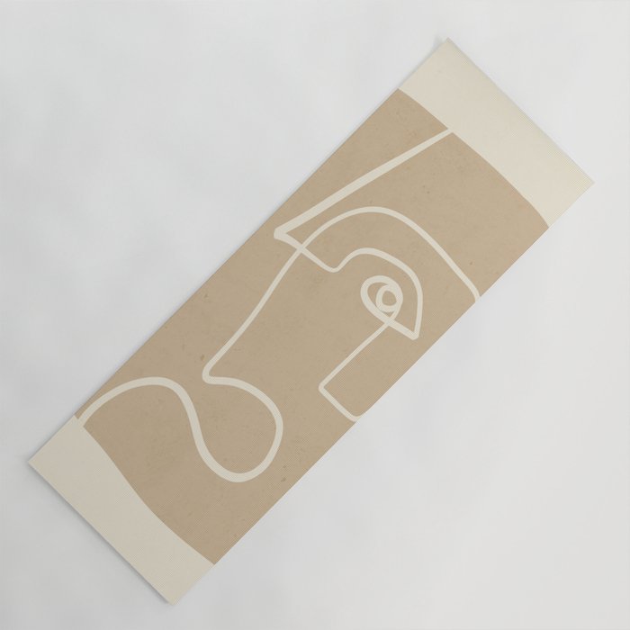 Abstract line art / Face 7 Yoga Mat Gallery Image 1