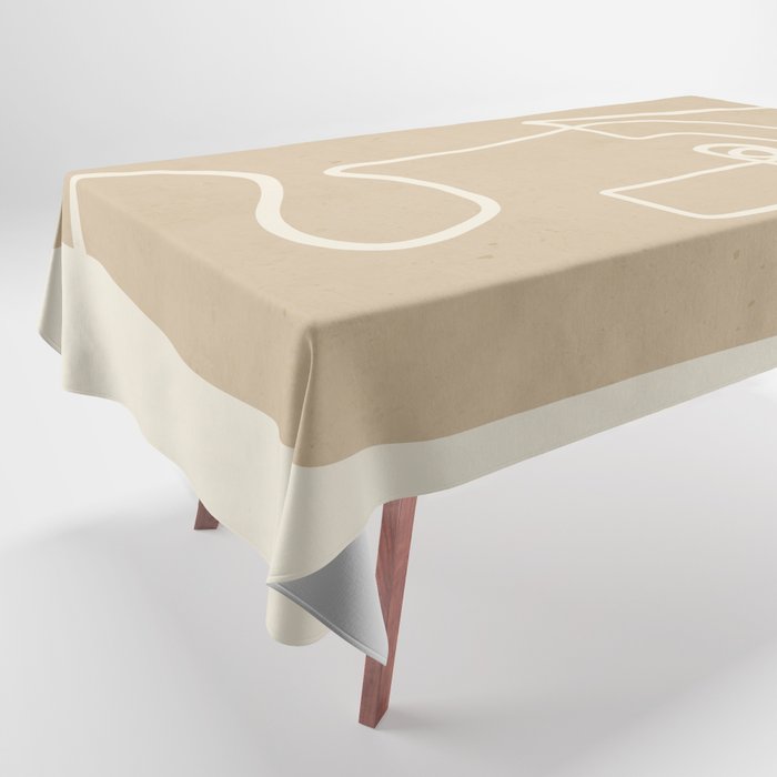 Abstract line art / Face 7 Tablecloth Gallery Image 1