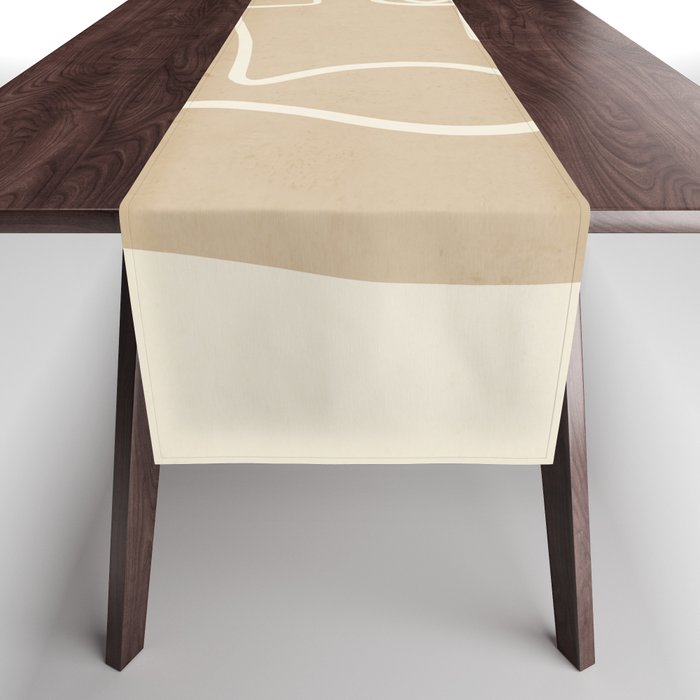 Abstract line art / Face 7 Table Runner Gallery Image 1