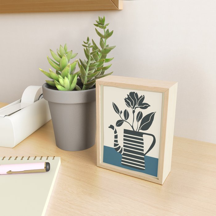 Teapot Garden 1 Mini Art Print Gallery Image 2