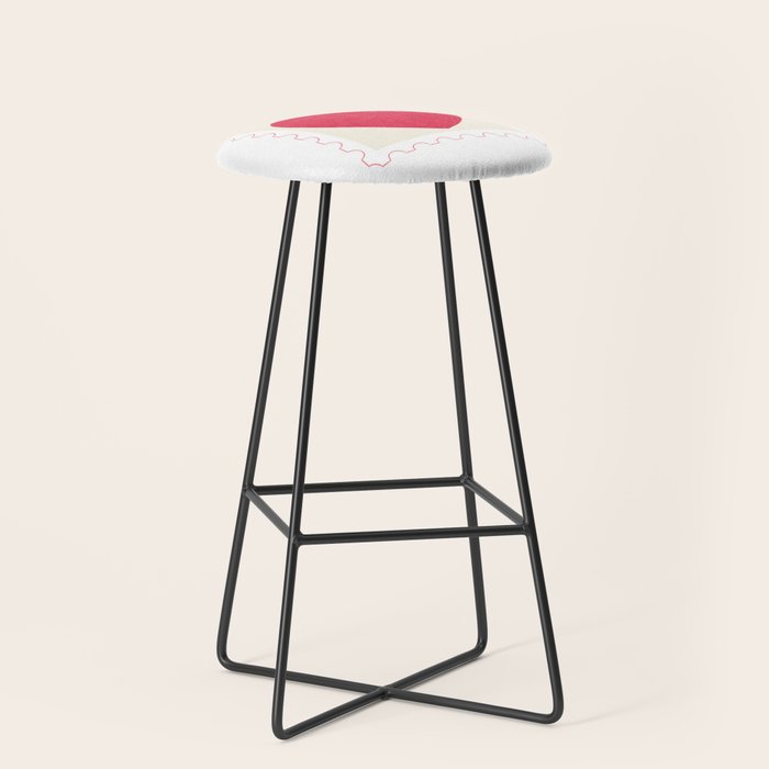 Heart and love stamp Stool Gallery Image 1