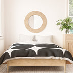 Retro '50s Shapes in Black and White Duvet Cover Gallery Image 3