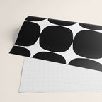 Retro '50s Shapes in Black and White Wrapping Paper Gallery Image 2
