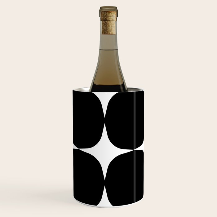 Retro '50s Shapes in Black and White Wine Chiller Gallery Image 1