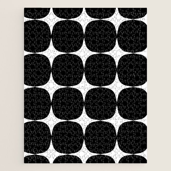 Retro '50s Shapes in Black and White Jigsaw Puzzle Gallery Image 1