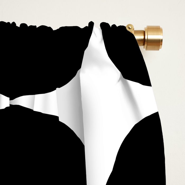Retro '50s Shapes in Black and White Window Curtain Gallery Image 2
