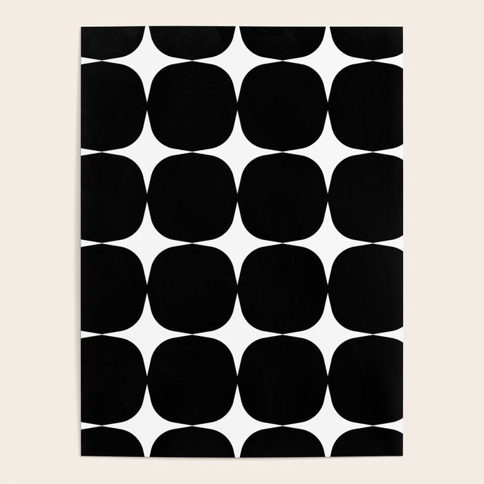 Retro '50s Shapes in Black and White Poster Gallery Image 4