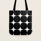 Retro '50s Shapes in Black and White Tote Bag Gallery Image 1