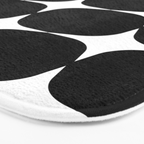 Retro '50s Shapes in Black and White Bath Mat Gallery Image 3