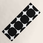 Retro '50s Shapes in Black and White Yoga Mat Gallery Image 1
