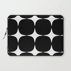 Retro '50s Shapes in Black and White Laptop Sleeve Gallery Image 1