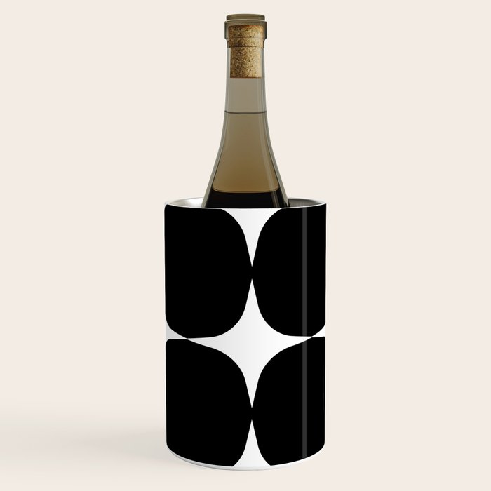 Retro '50s Shapes in Black and White Wine Chiller Gallery Image 3