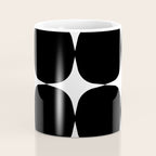 Retro '50s Shapes in Black and White Coffee Mug Gallery Image 4