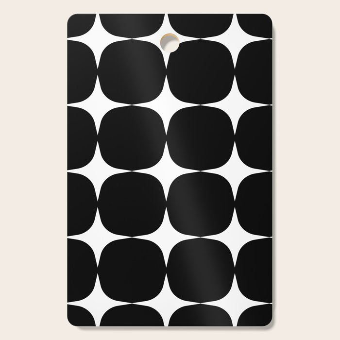 Retro '50s Shapes in Black and White Cutting Board Gallery Image 1