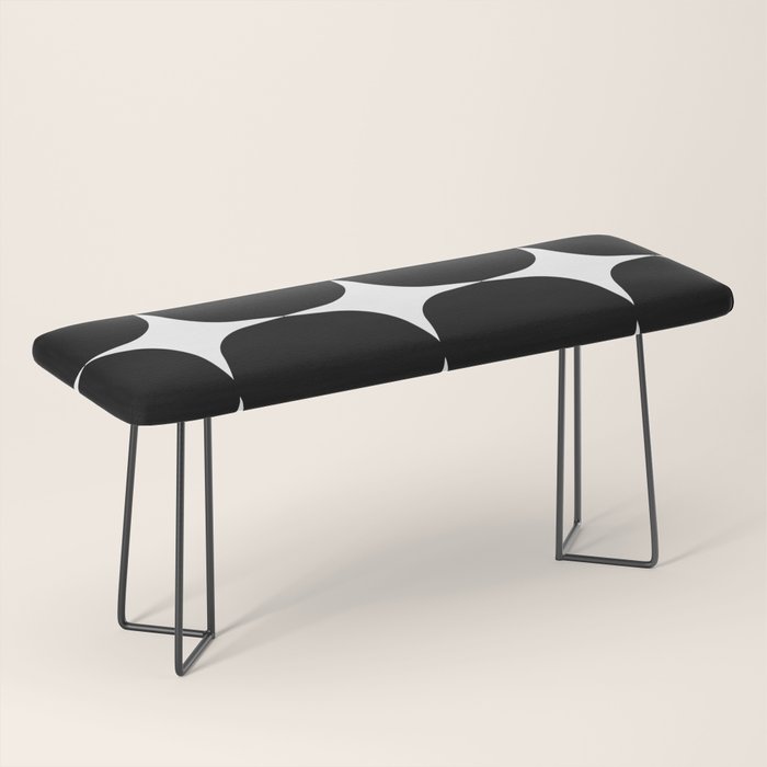 Retro '50s Shapes in Black and White Bench Gallery Image 1