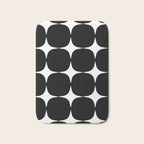 Retro '50s Shapes in Black and White Bath Mat Gallery Image 1