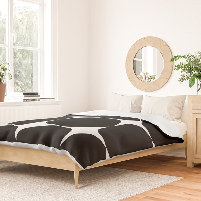 Retro '50s Shapes in Black and White Duvet Cover Gallery Image 2