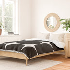 Retro '50s Shapes in Black and White Duvet Cover Gallery Image 2