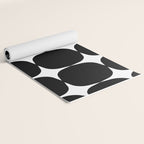 Retro '50s Shapes in Black and White Yoga Mat Gallery Image 2