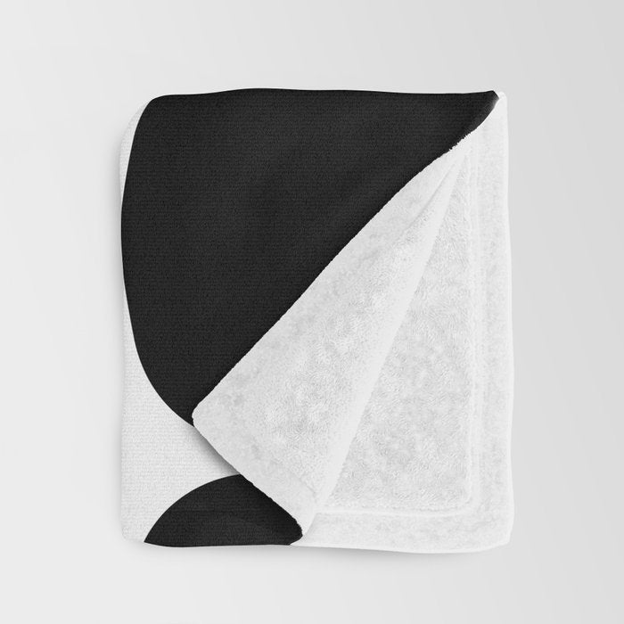 Retro '50s Shapes in Black and White Throw Blanket Gallery Image 3