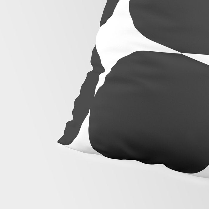 Retro '50s Shapes in Black and White Pillow Sham Gallery Image 4