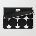 Retro '50s Shapes in Black and White Laptop Sleeve Gallery Image 2