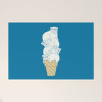 Pug Ice Cream Welcome Mat Gallery Image 1
