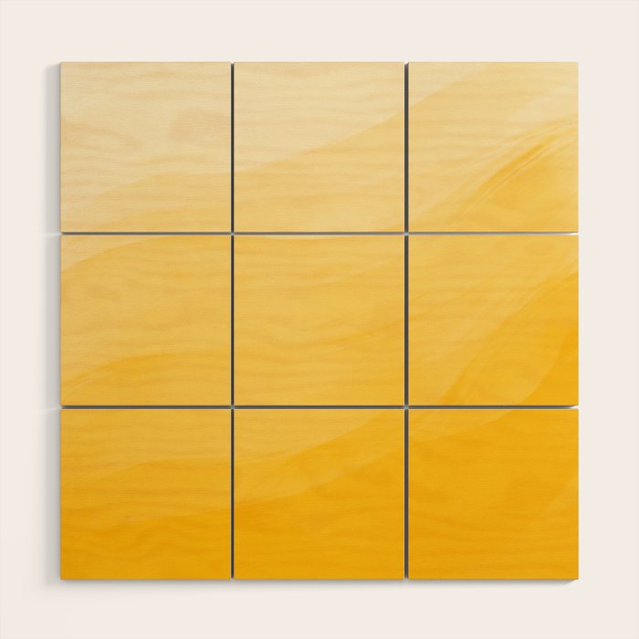 Monochromatic Pale Yellow into Gold Abstract Painting Wood Wall Art Gallery Image 1