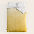 Monochromatic Pale Yellow into Gold Abstract Painting Comforter Gallery Image 6