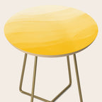 Monochromatic Pale Yellow into Gold Abstract Painting Side Table Gallery Image 2