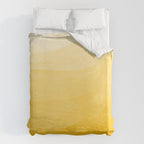 Monochromatic Pale Yellow into Gold Abstract Painting Duvet Cover Gallery Image 6