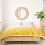 Monochromatic Pale Yellow into Gold Abstract Painting Duvet Cover Gallery Image 3