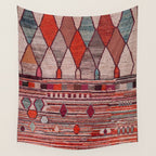 Earthy Berber Geometry Wall Tapestry Gallery Image 4