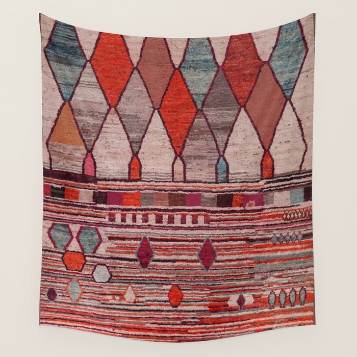 Earthy Berber Geometry Wall Tapestry Gallery Image 1