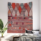 Earthy Berber Geometry Wall Tapestry Gallery Image 2
