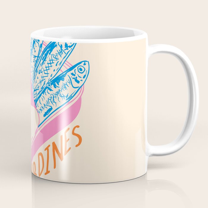 Pastel Sardines in Open Tin Can - Vintage Art Coffee Mug Gallery Image 1