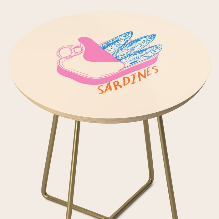 Pastel Sardines in Open Tin Can - Vintage Art Side Table Gallery Image 2