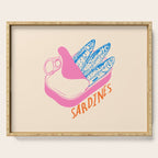 Pastel Sardines in Open Tin Can - Vintage Art Serving Tray Gallery Image 1