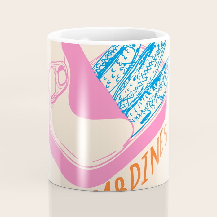 Pastel Sardines in Open Tin Can - Vintage Art Coffee Mug Gallery Image 4