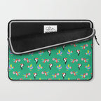 Happy Tropical Jungle Birds Toucan Hummingbird Parrot Green Laptop Sleeve Gallery Image 2