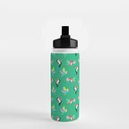 Happy Tropical Jungle Birds Toucan Hummingbird Parrot Green Water Bottle Gallery Image 2